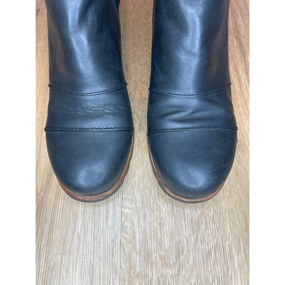 Sorel Women 7.5 Joan Of Arctic Boot Waterproof Black Chelsea Bootie Wedge Preppy - Picture 3 of 8
